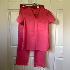 Neon Pink Woman’s FIGS scrubs